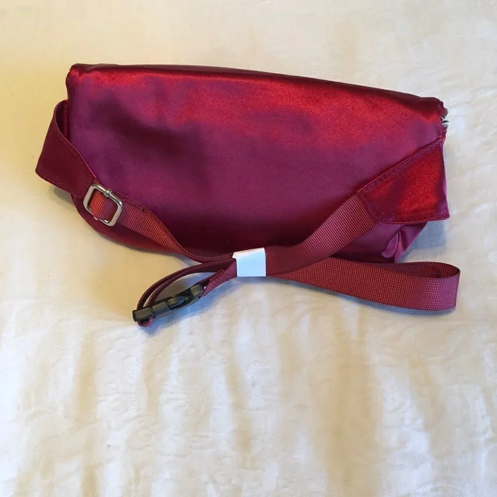 Madden Girl Red Satin Belt Bag NWT